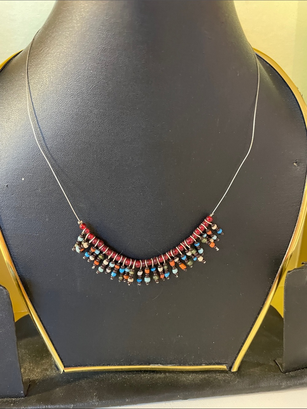 Beaded Fringe Multicolor Pendant Necklace - Women Jewelry